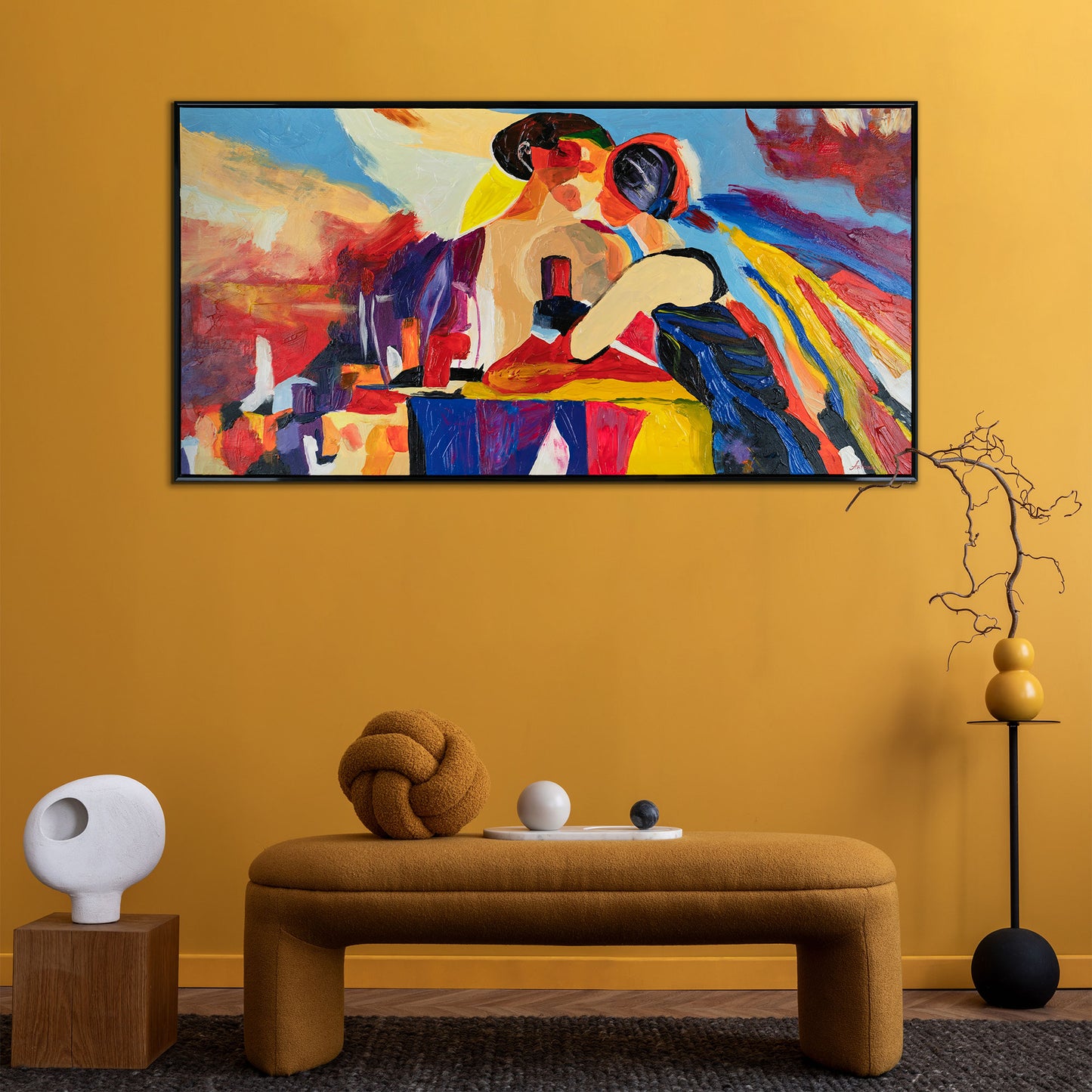 Handgemalte Bilder auf Leinwand mit Rahmen