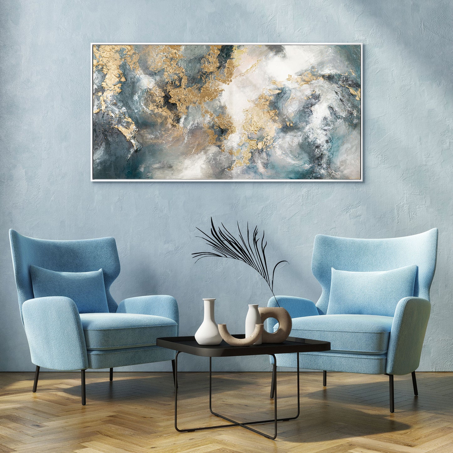 Acrylbilder abstrakt auf Leinwand mit Rahmen