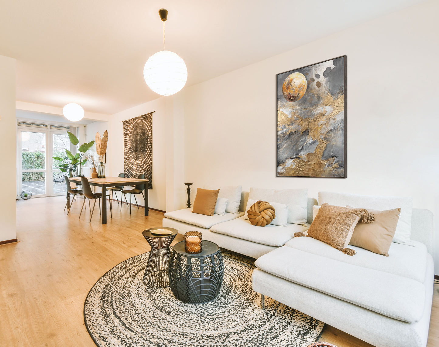 Modern abstrakte Kunst auf Leinwand mit Rahmen