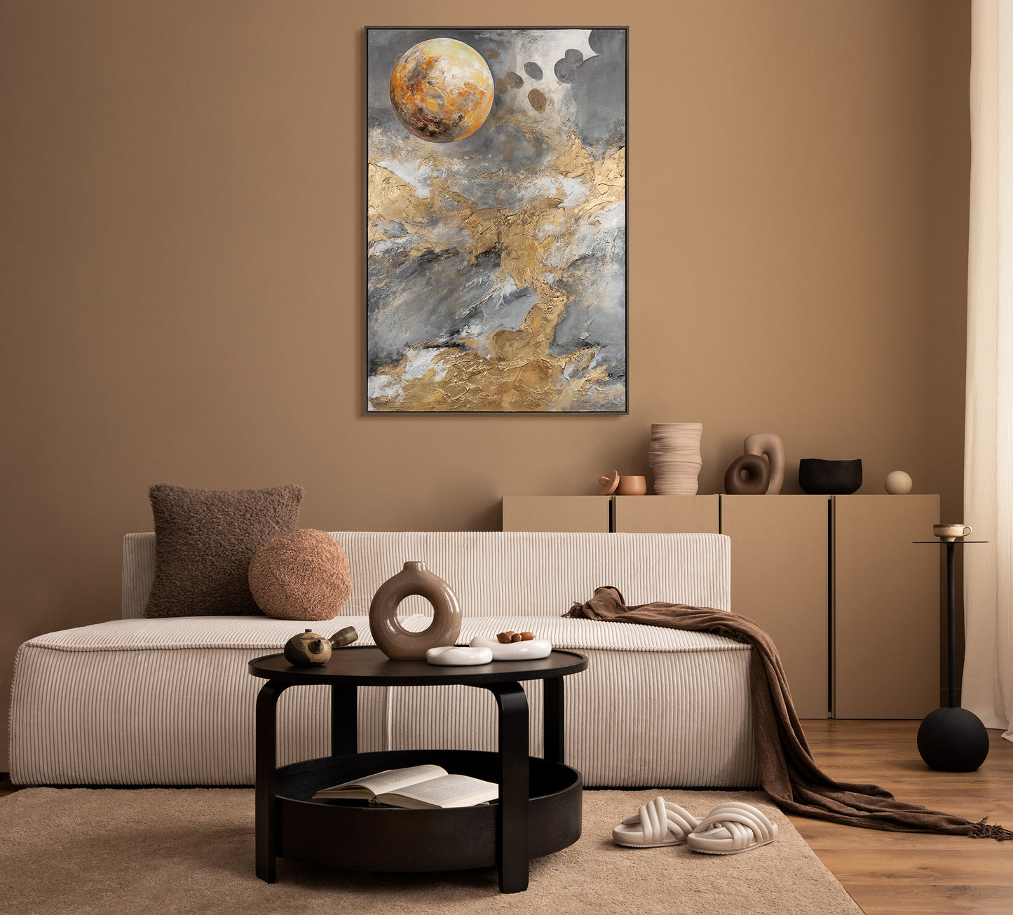 Modern abstrakte Kunst auf Leinwand mit Rahmen