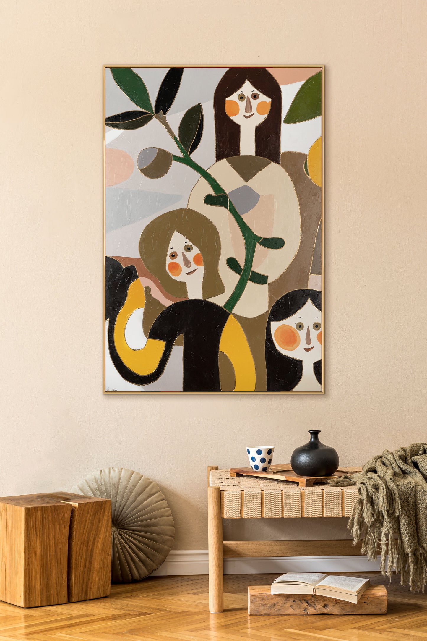 Bilder malen Acryl auf Leinwand mit Rahmen