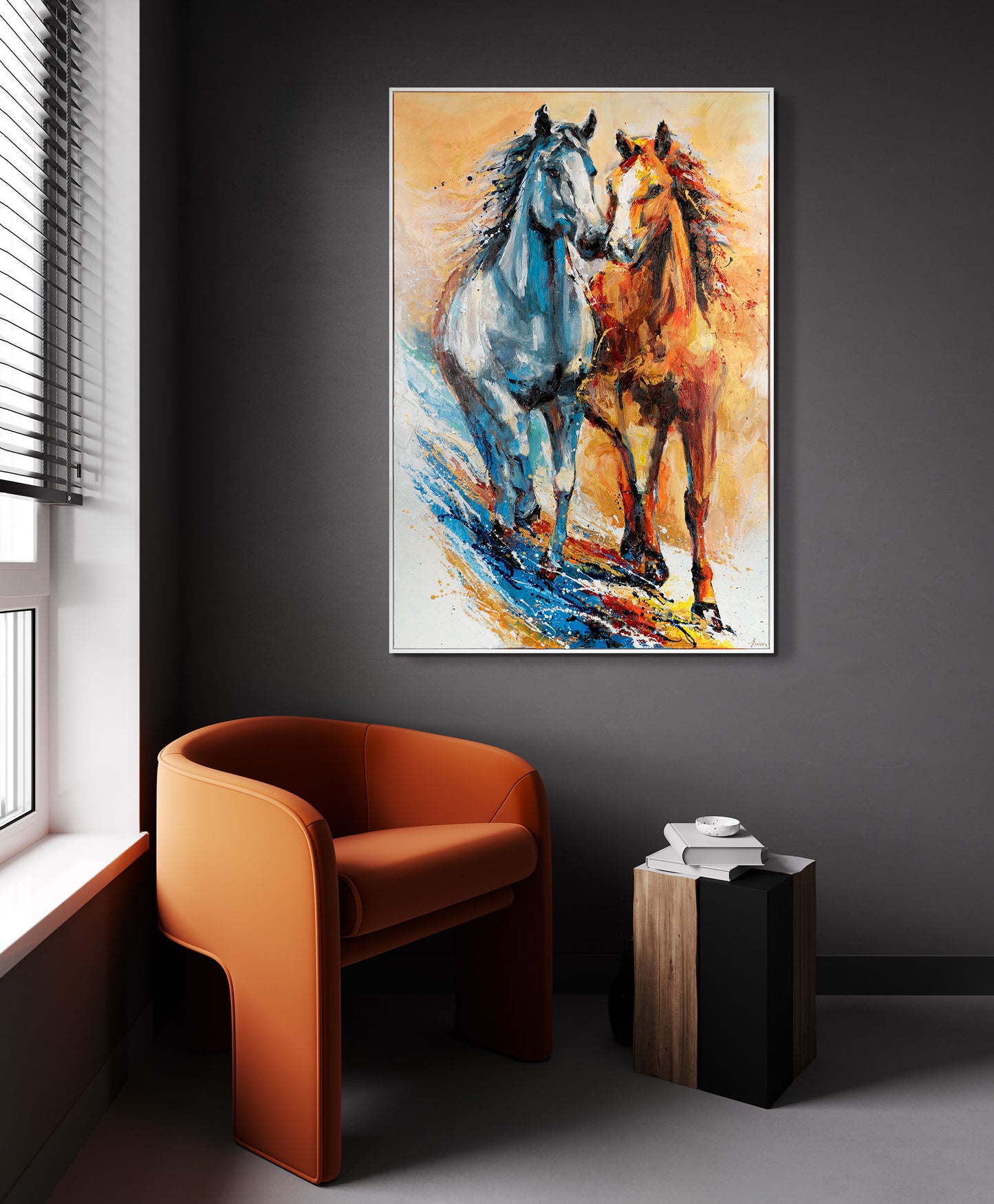 Moderne Kunst Acryl auf Leinwand mit Rahmen