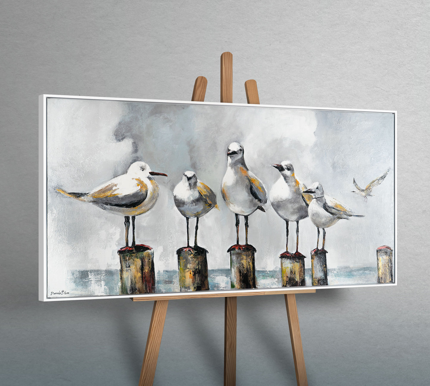 Moderne abstrakte Kunst mit Rahmen