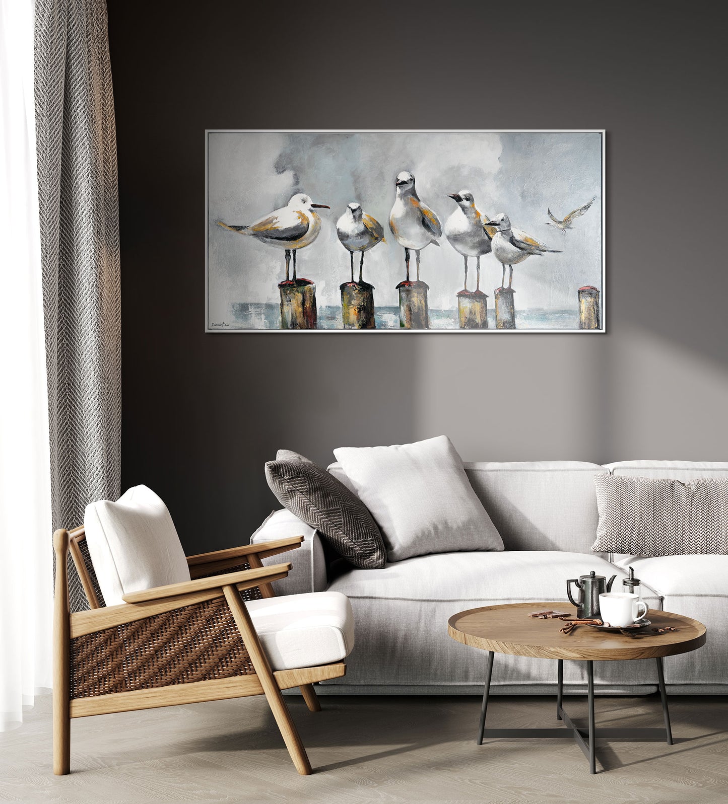 Moderne abstrakte Kunst mit Rahmen