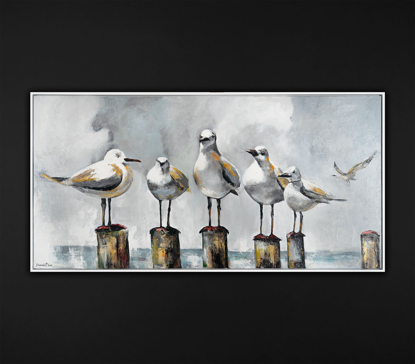 Moderne abstrakte Kunst mit Rahmen
