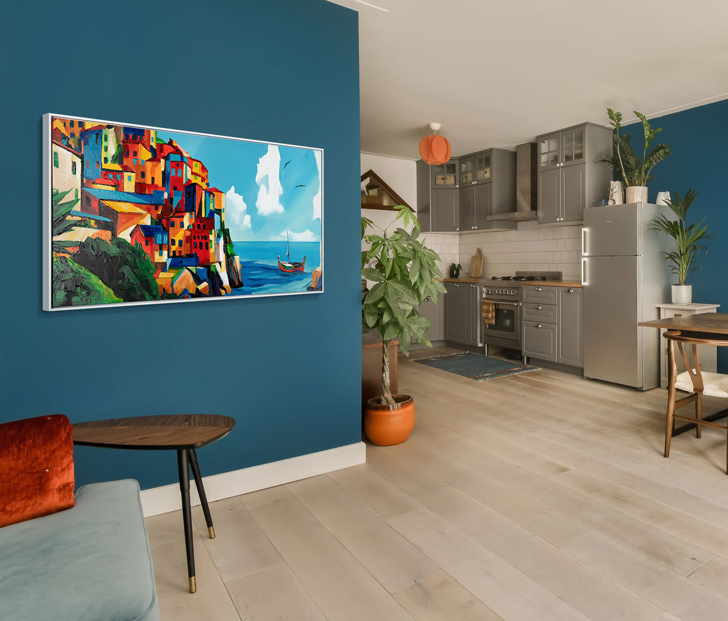 Wandbilder modern abstrakt auf Leinwand mit Rahmen