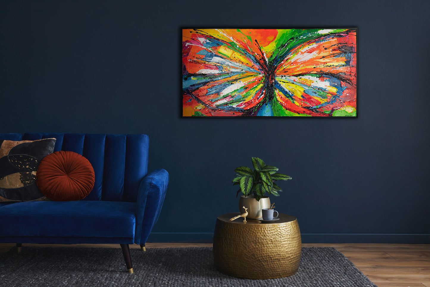 Handgemalte Bilder auf Leinwand mit Rahmen