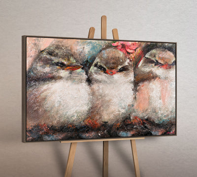Handgemalte Bilder auf Leinwand mit Rahmen