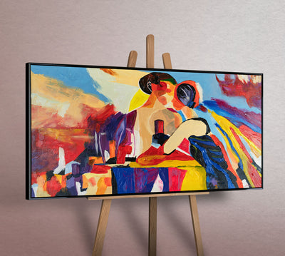 Handgemalte Bilder auf Leinwand mit Rahmen