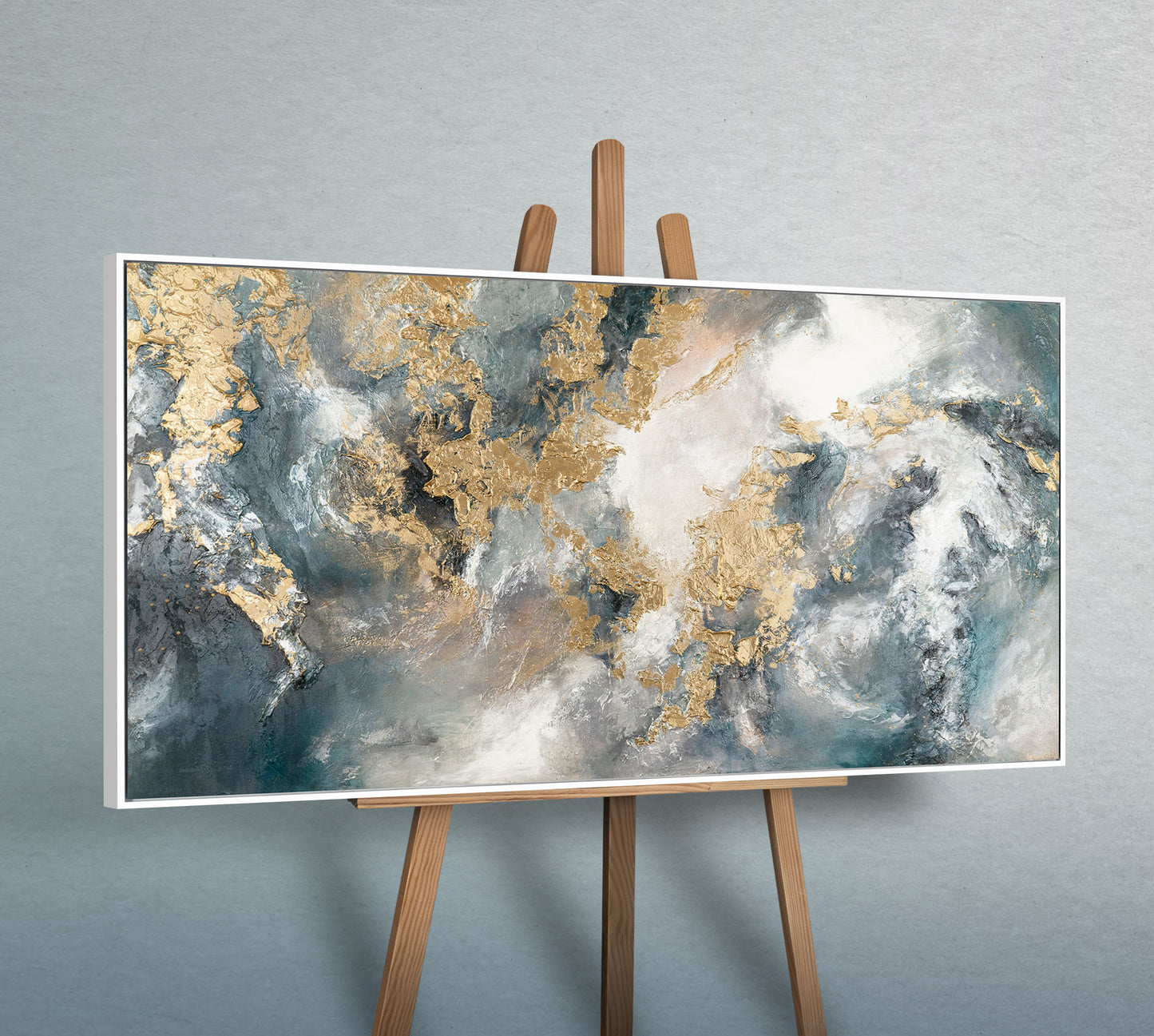 Acrylbilder abstrakt auf Leinwand mit Rahmen