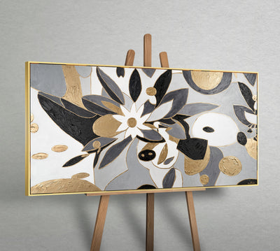 Blumenbilder gemalt auf Leinwand mit Rahmen