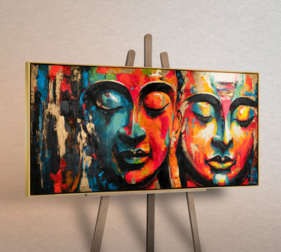 Bilder mit Acrylfarben auf Leinwand mit Rahmen