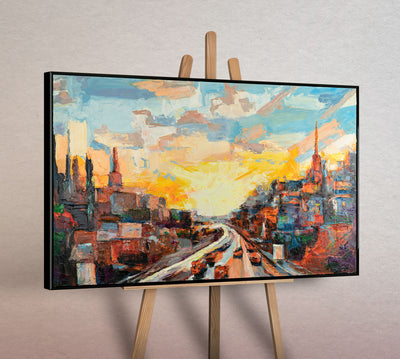 Landschaftsbilder Acrylbilder auf Leinwand mit Rahmen