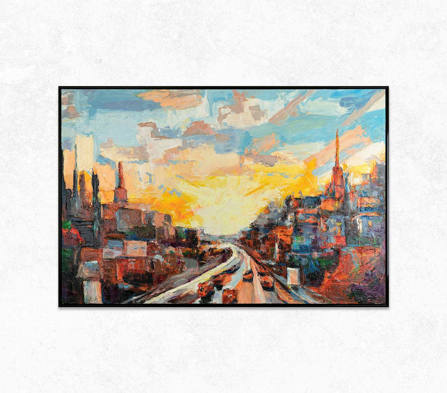 Landschaftsbilder Acrylbilder auf Leinwand mit Rahmen
