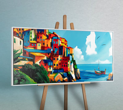 Wandbilder modern abstrakt auf Leinwand mit Rahmen